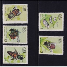 CUBA 1971 SERIE COMPLETA DE ESTAMPILLAS NUEVAS MINT ABEJAS